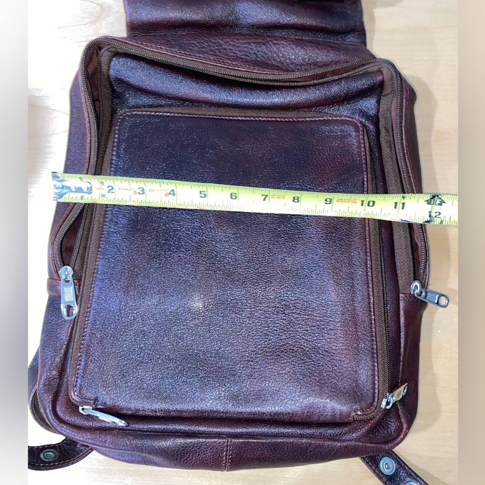 Faux Leather Travel Backpack Brown - Picture 13 of 13